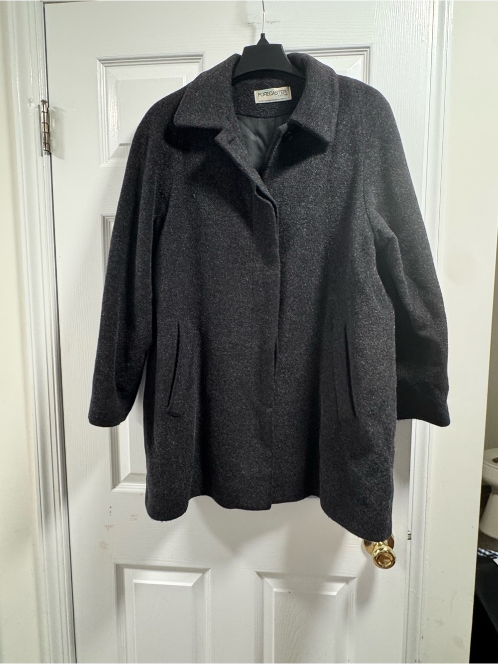 Charcoal Wool Blend Women's Coat